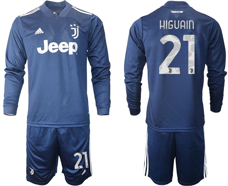 Men 2020-2021 club Juventus away long sleeves #21 blue Soccer Jerseys->juventus jersey->Soccer Club Jersey